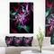 Designart - Multicolored Abstract Floral Shapes - Large Floral Wall Art Canvas